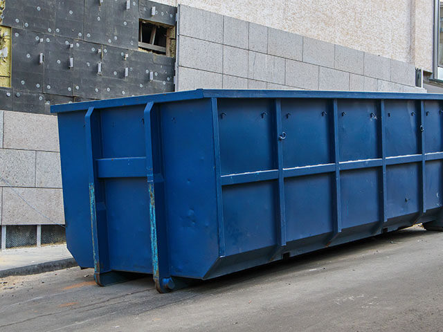 Blauer Container