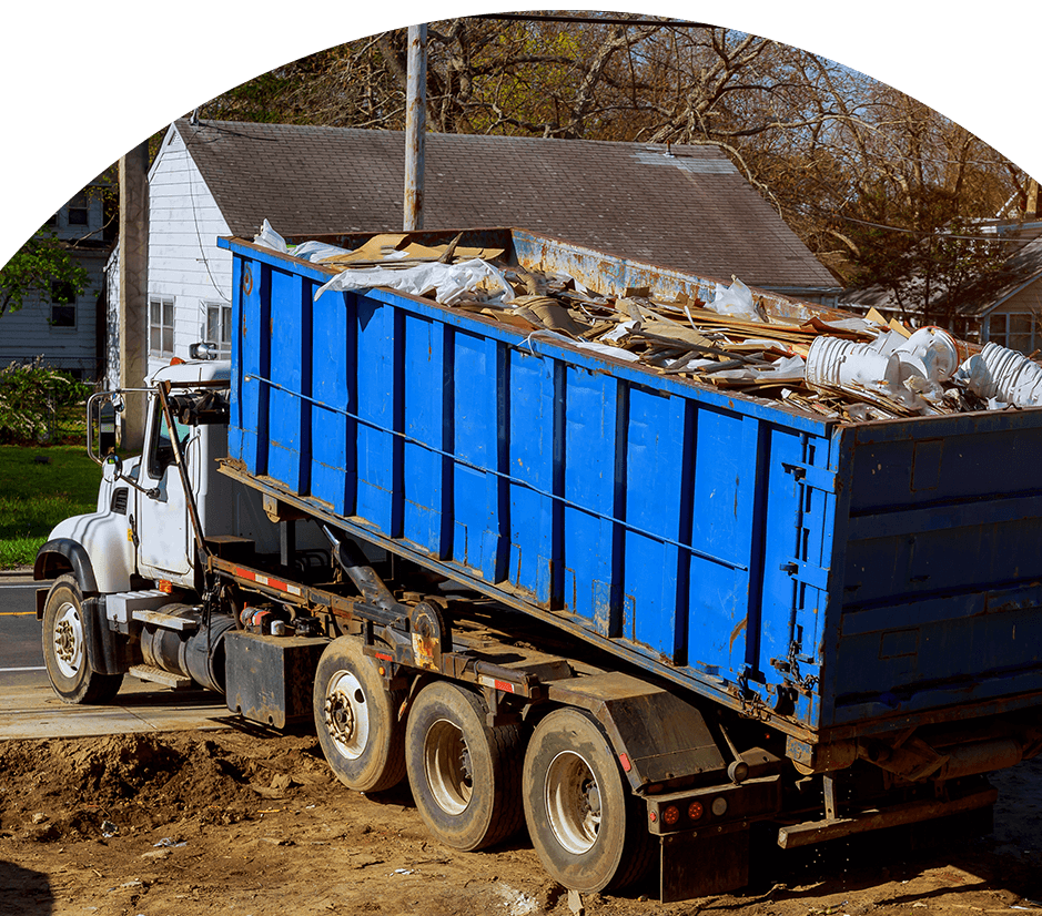 Container bei Entladung vom LKW