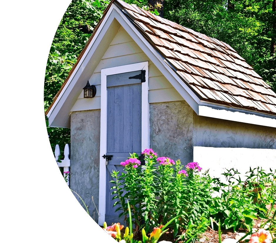 Gartenhausabriss - Grauer Gartenhaus